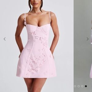 BABYBOO Elegant Pink Floral Dress